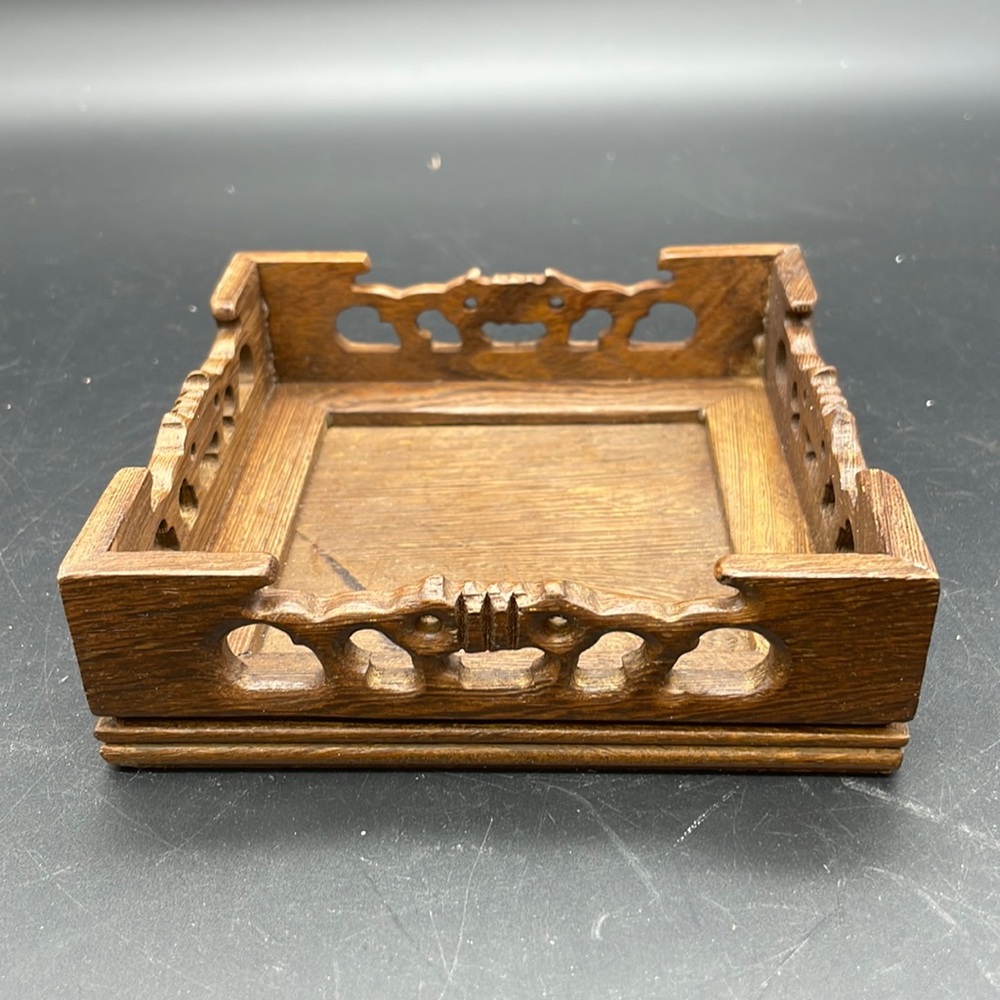 Wooden Trinket or Jewelry Square bowel or plate